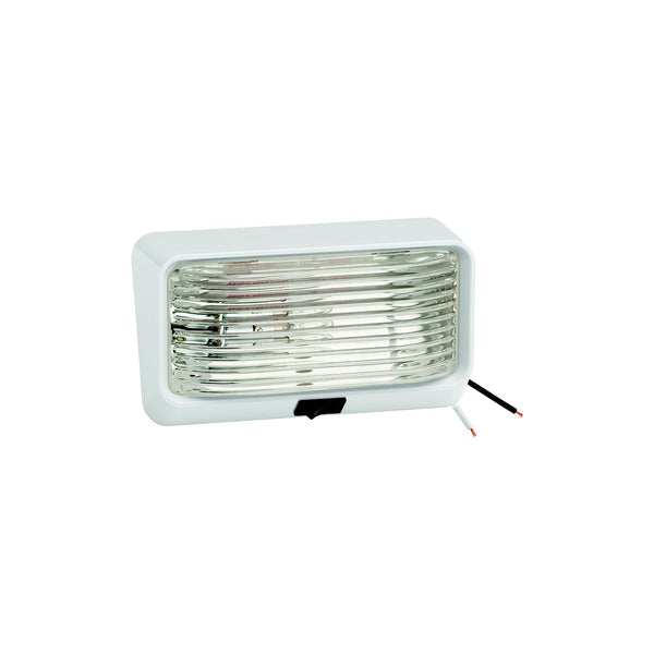 Fulton Performance 30-78-517 Bargman #78 12V Porch/Utility Light w/Switch, White w/Clear Lens