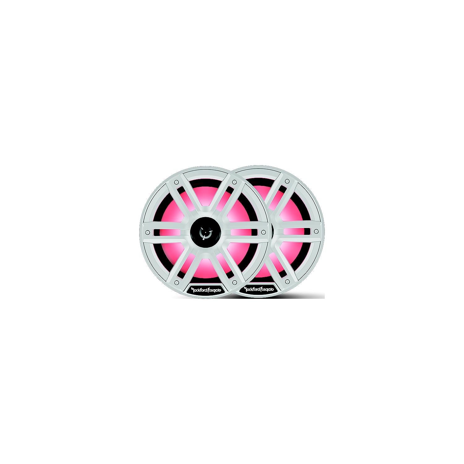 Rockford Fosgate M2-8H M28H Color Optixâ„¢ Marine 2-Way Horn Speakers, White / Stainless