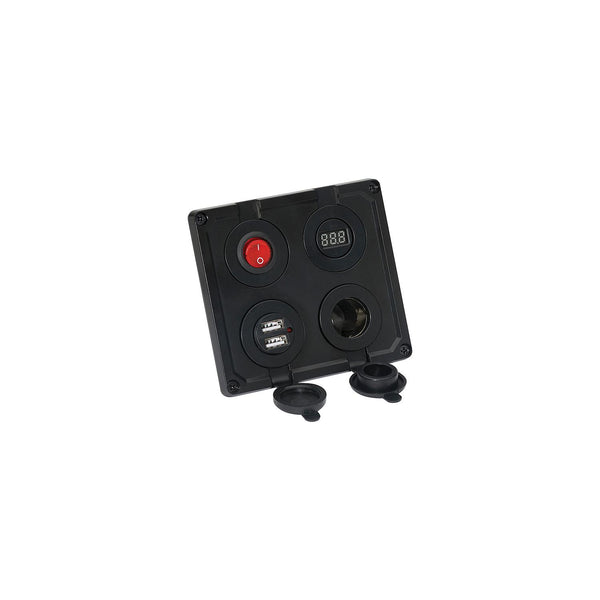 ATTWOOD 14264-6 Attwood 142646 12V Adapter w/Dual USB Ports & Battery Charge Display