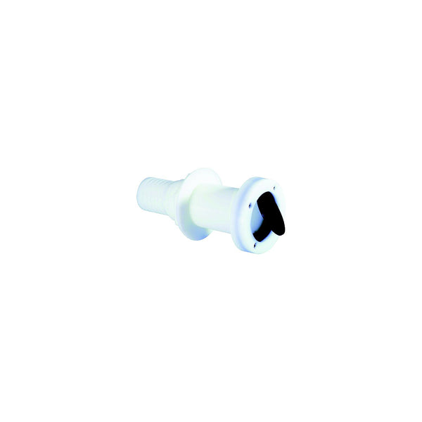 ATTWOOD 3881-1 Attwood Thru Hull Scupper For Hose, White - 1-1/2"