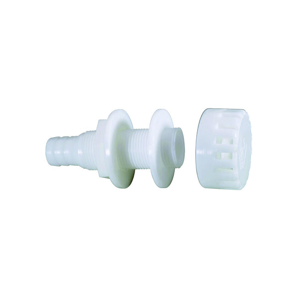 ATTWOOD 3886-3 Attwood 3/4" Acetal Thru Hull With Strainer, White