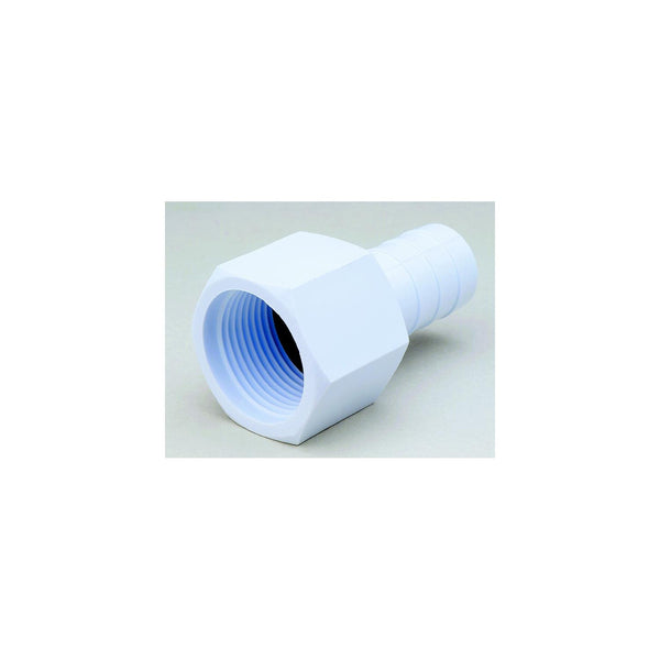 ATTWOOD 3899-3 Attwood Acetal Connector 3/4"-14 NPSM To 3/4" I.D. Hose Fitting, White