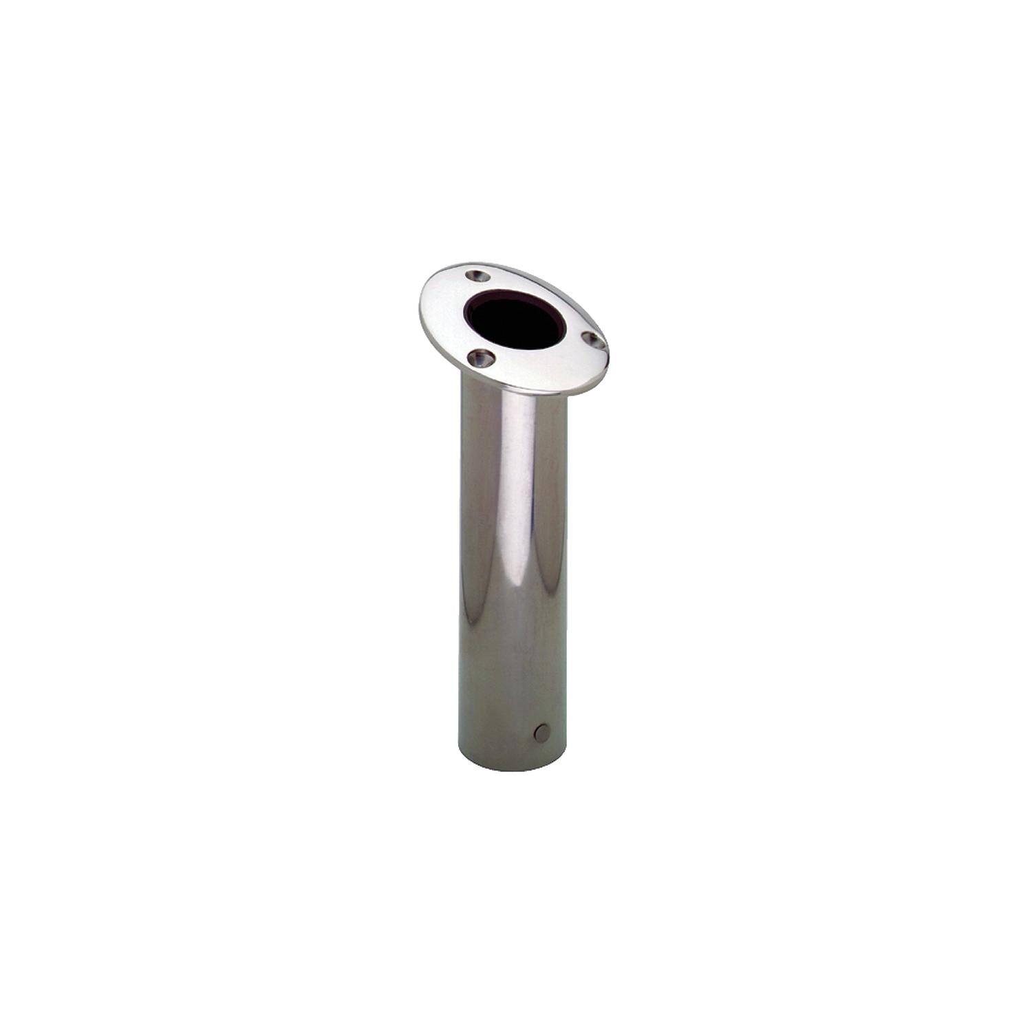 ATTWOOD 66363-7 Attwood Rod Holder Flush Mount Stainless Steel 15 Degree Black Open End