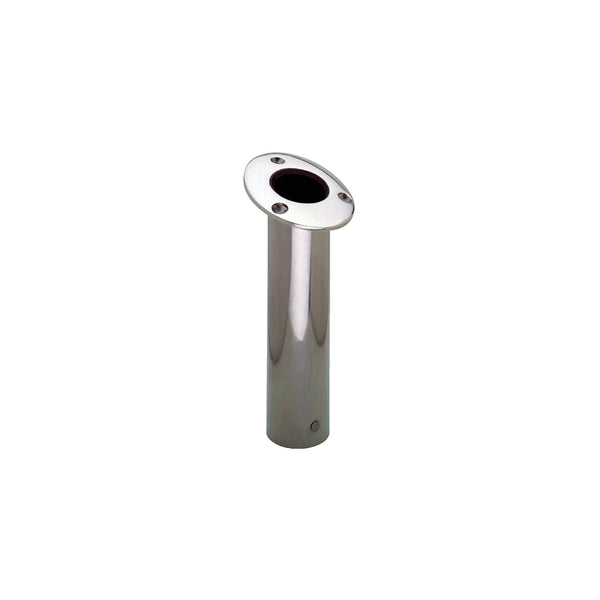 ATTWOOD 66363-7 Attwood Rod Holder Flush Mount Stainless Steel 15 Degree Black Open End