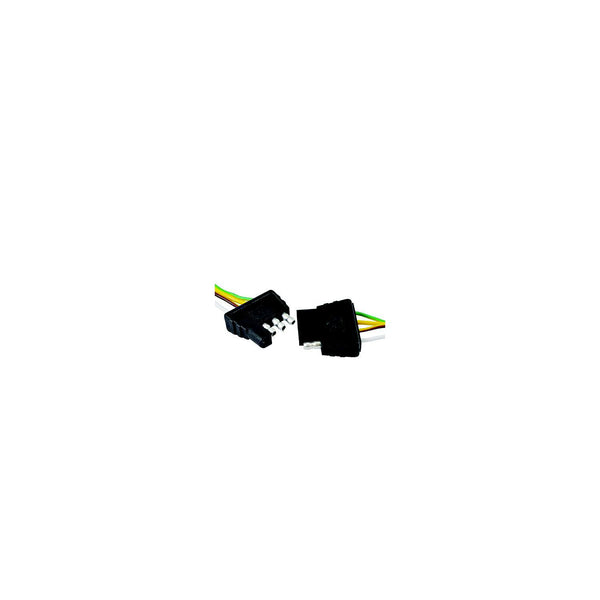 ATTWOOD 7663-5 Attwood Wiring Harness/Connector 4-Way Flat, 18" Plug and 48" Socket