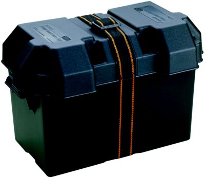 ATTWOOD 9065-1 Attwood 90651 Standard Vented Battery Box For Group 24/24M, Black