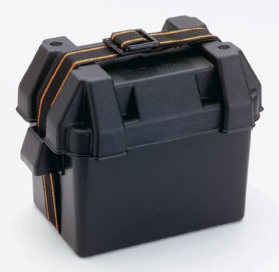 ATTWOOD 9082-1 Attwood 90821 Standard Battery Box, Black, Vented - Fits Group 16