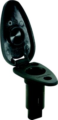 ATTWOOD 910T2PB-7 Attwood LightArmorâ„¢ Plug-In Base - Teardrop Series, 2-Pin, Black
