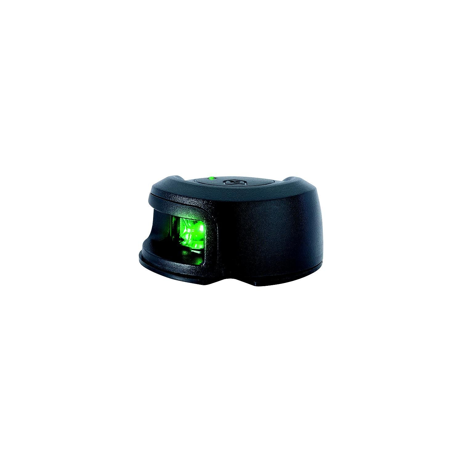 ATTWOOD NV2012PBG-7 Attwood LightArmor LED Deck Mount Side Light, Black, Starboard