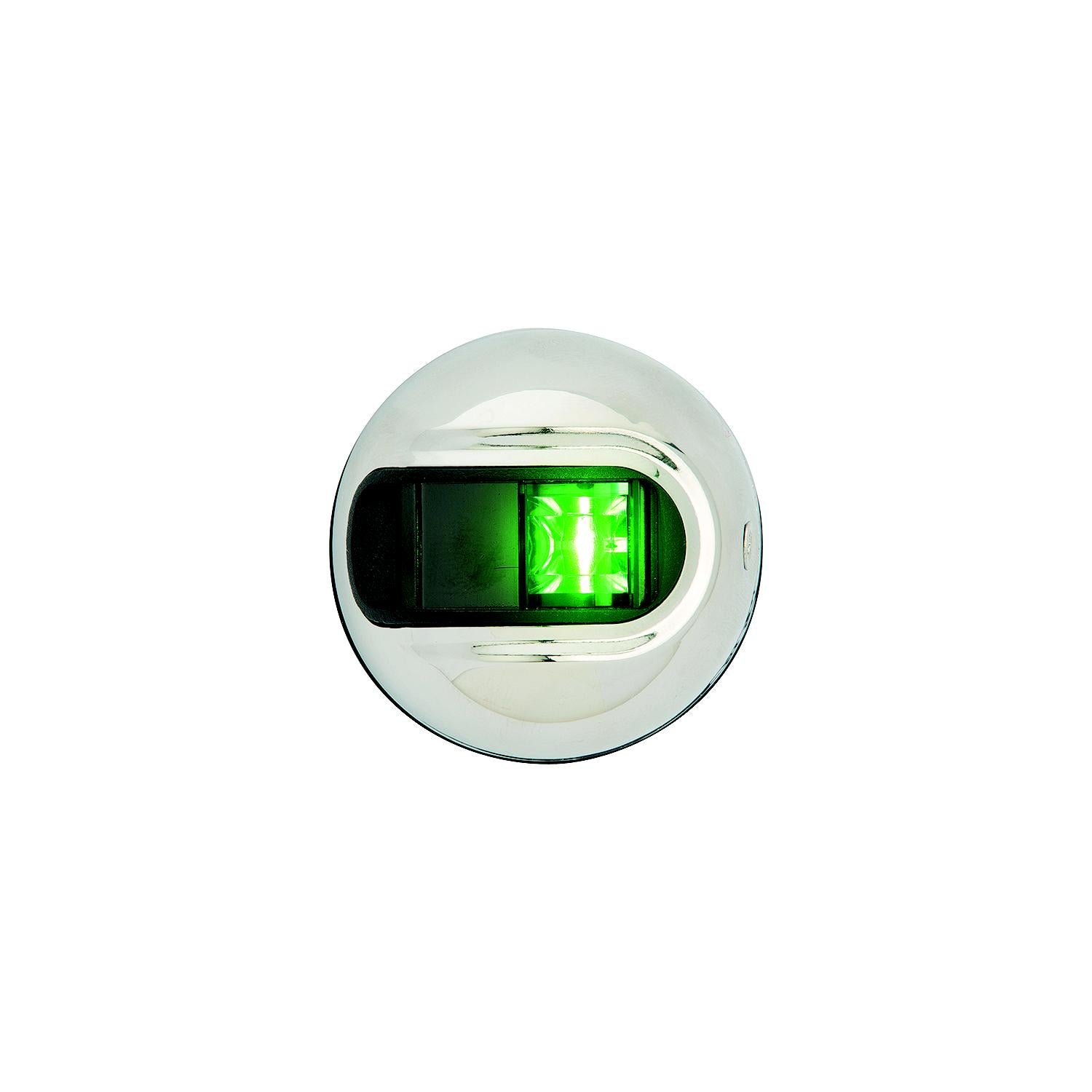ATTWOOD NV3012SSG-7 Attwood LightArmor LED Vertical Surface Mount Starboard Side Light, Round