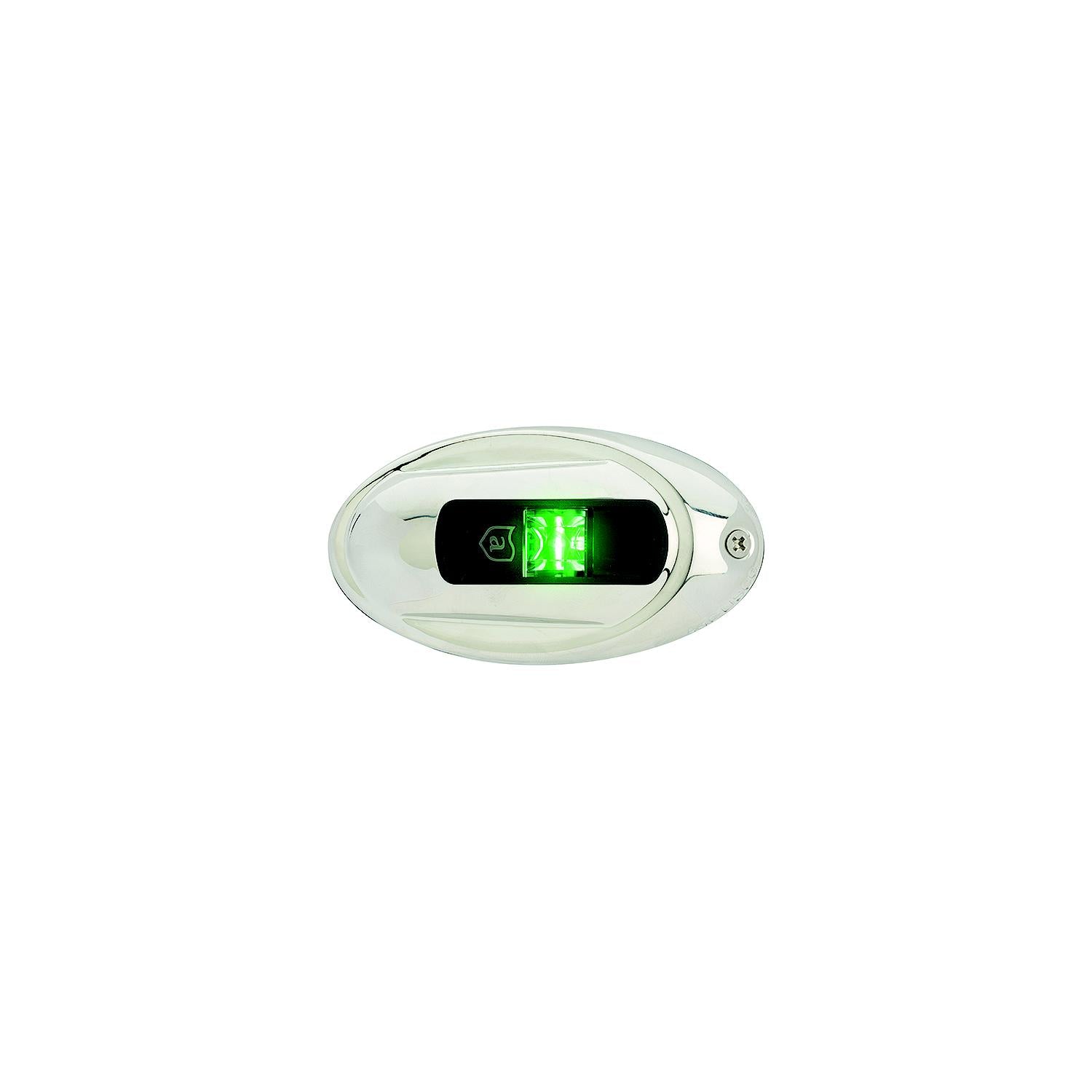 ATTWOOD NV4012SSG-7 Attwood LightArmor LED Vertical Surface Mount Starboard Side Light, Oval
