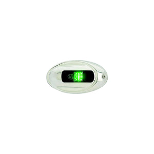 ATTWOOD NV4012SSG-7 Attwood LightArmor LED Vertical Surface Mount Starboard Side Light, Oval