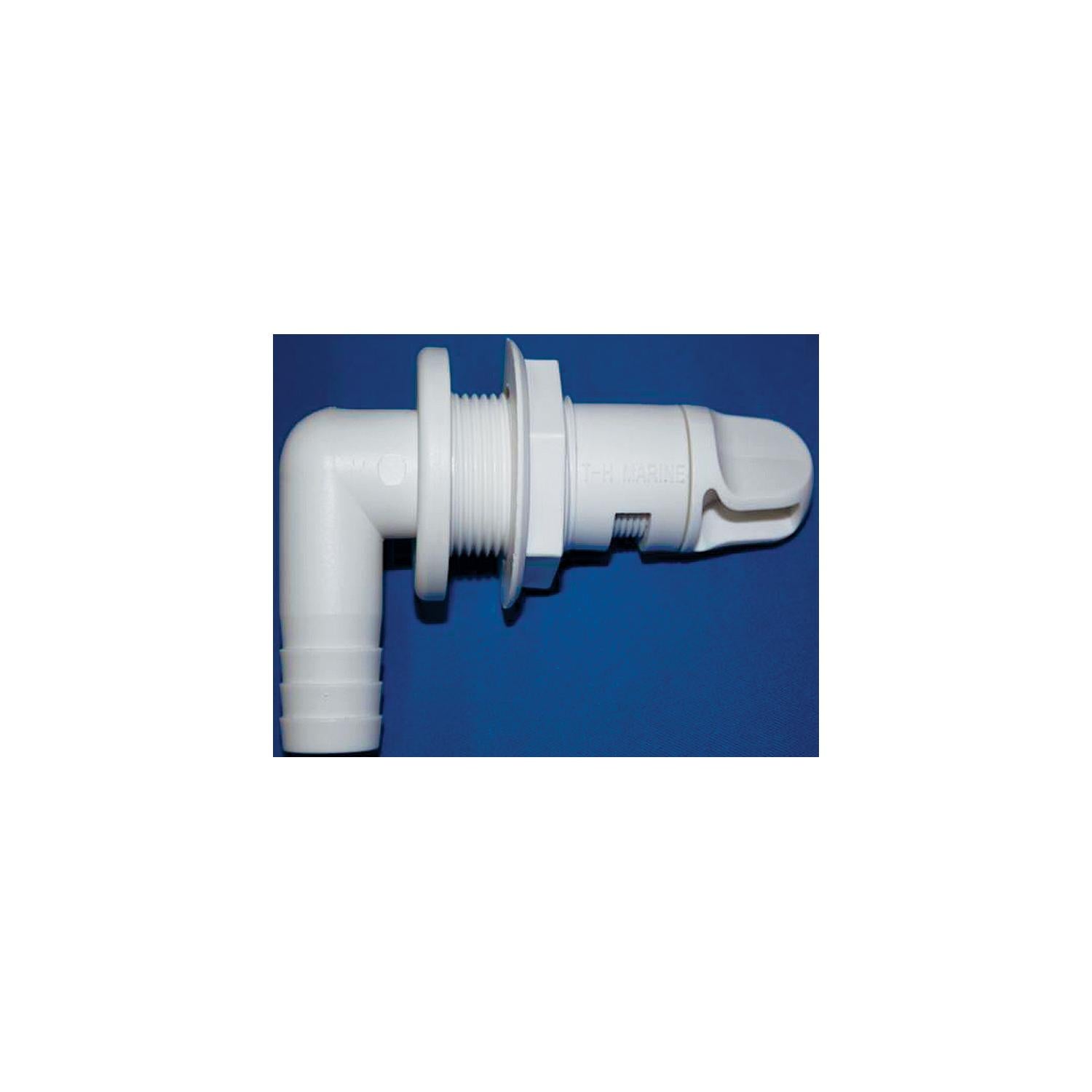 T-H Marine AHV92DP Aerator Spray Head 90Â° Fixed Flange w/Shut Off, 3/4