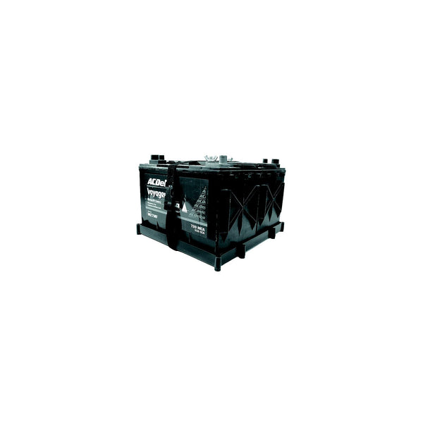 T-H Marine DBH27PDP Dual Battery Holder Tray With Plastic Buckle For Two Series 27 Deep Cycle Batteries