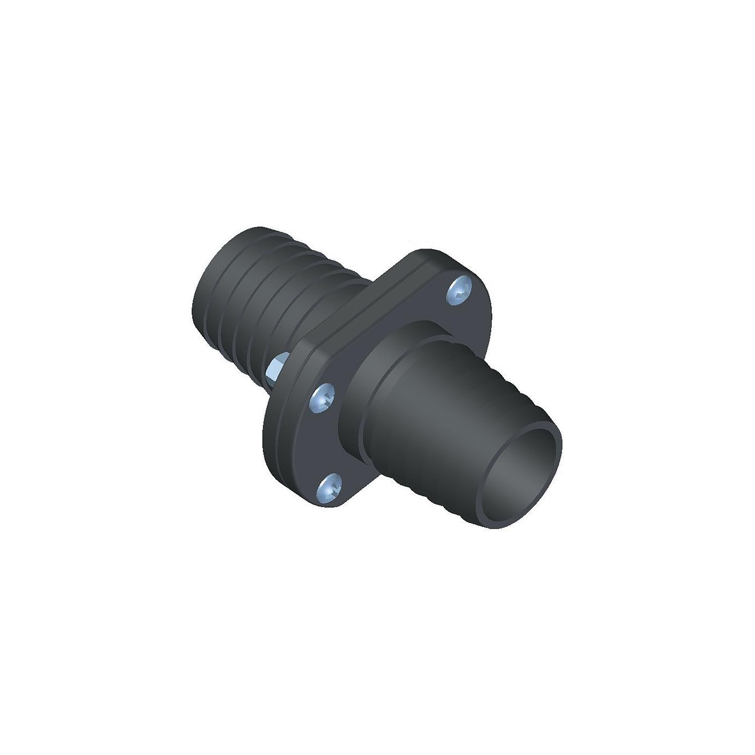 T-H Marine ILS1200DP Inline Scupper Double Barb, Black