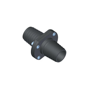 T-H Marine ILS1200DP Inline Scupper Double Barb, Black