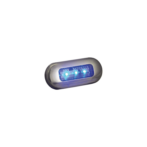 T-H Marine LED51823DP LED Oblong Courtesy Light With Stainless Steel Bezel
