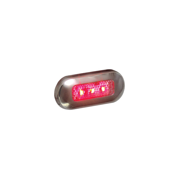 T-H Marine LED51824DP LED Oblong Courtesy Light With Stainless Steel Bezel