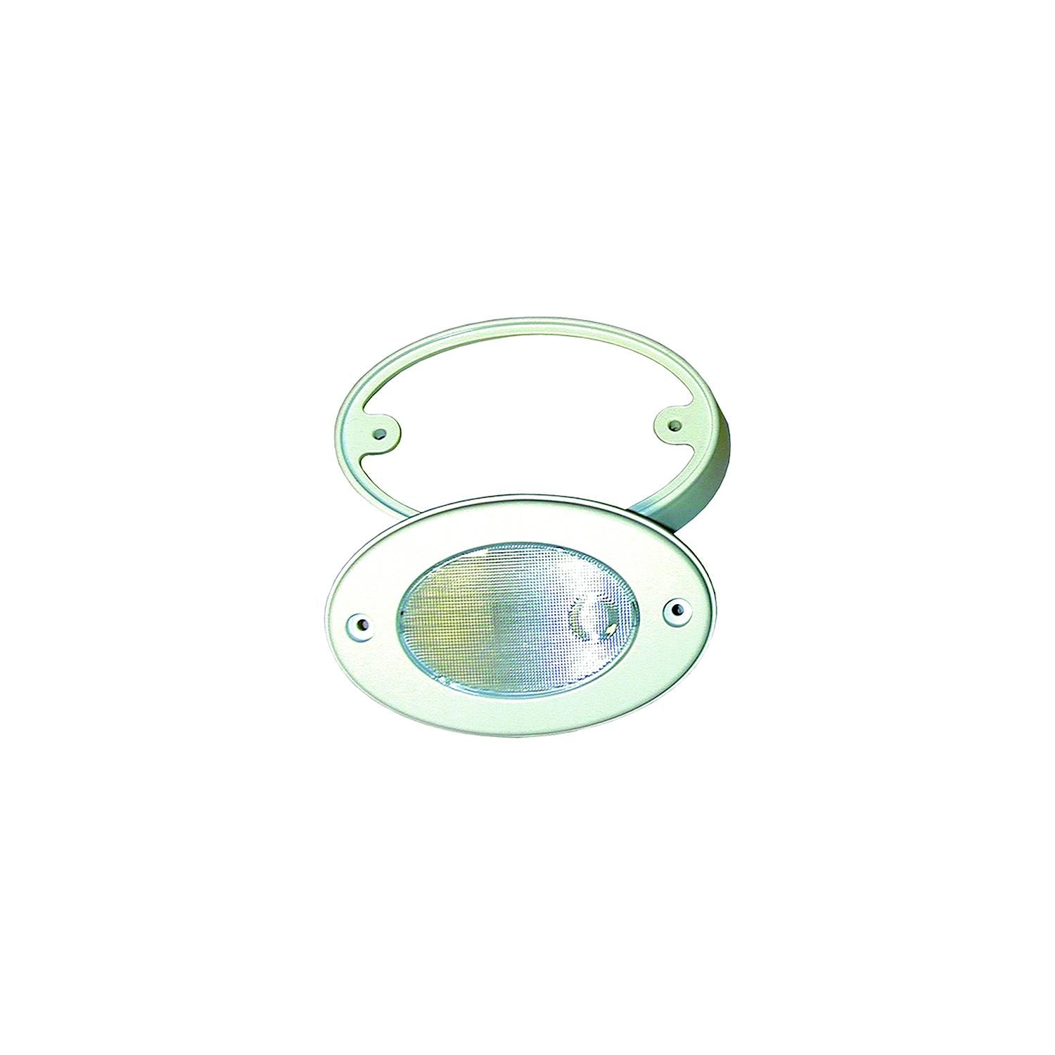 T-H Marine LED-OCL-2K-DP LED Oval Light With Mounting Ring, White