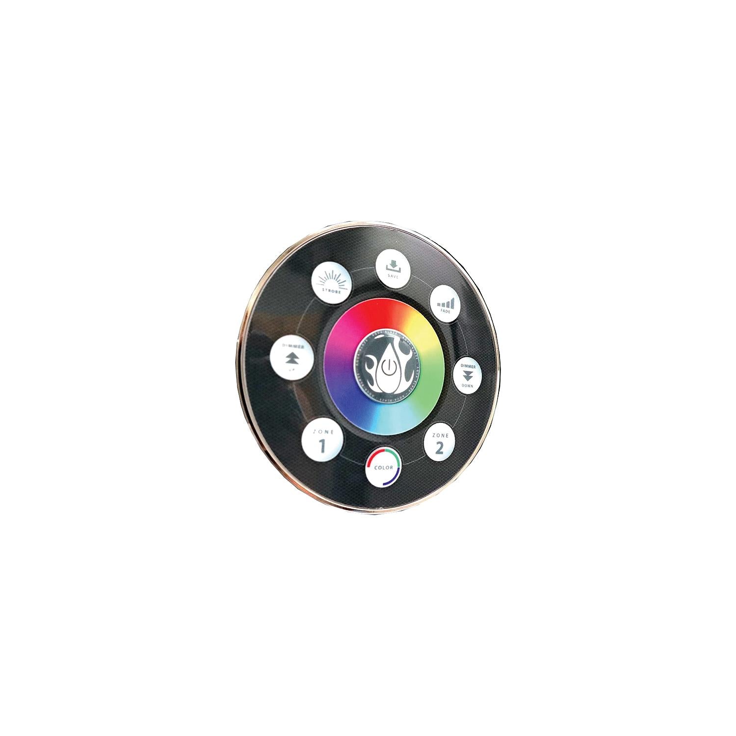 T-H Marine LED-RGBCONT-4R-DP TH LEDRGBCONT4RDP RGB LED Light Controller, Round w/Chrome Bezel