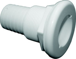T-H Marine TH1502DP Straight Thru-Hull Fitting For Hose, White