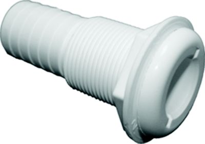 T-H Marine TH752XLDP Straight Extra Long Thru-Hull Fitting For Hose, White