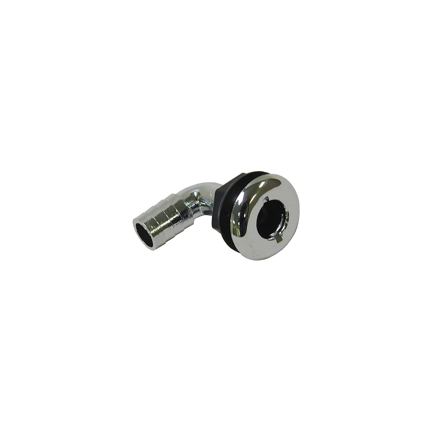 T-H Marine TH1290CPDP Brite Plate Chrome Plated 90 Degree Thru Hull For Hose
