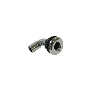 T-H Marine TH1290CPDP Brite Plate Chrome Plated 90 Degree Thru Hull For Hose