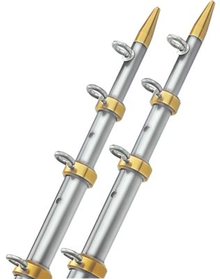 Taco Metals OT-0541VEL15-HD 15' Heavy Duty Silver/Gold Telescoping Outrigger