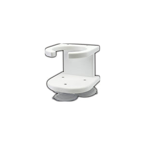 Taco Metals P01-2003W P012003W 1 Drink Holder, White Poly w/Suction Cup Mt.