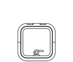 Lewmar 39910030 Low Profile Size 10 Rectangular Self Supporting Hatch