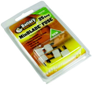 Wirthco 24125 Battery Doctor Minbladeâ„¢ Fuses, 25A, 5/Pk
