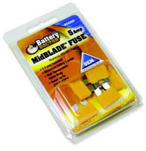 Wirthco 24355 Battery Doctor Midbladeâ„¢ ATO/ATC Fuses, 5A, 5/Pk