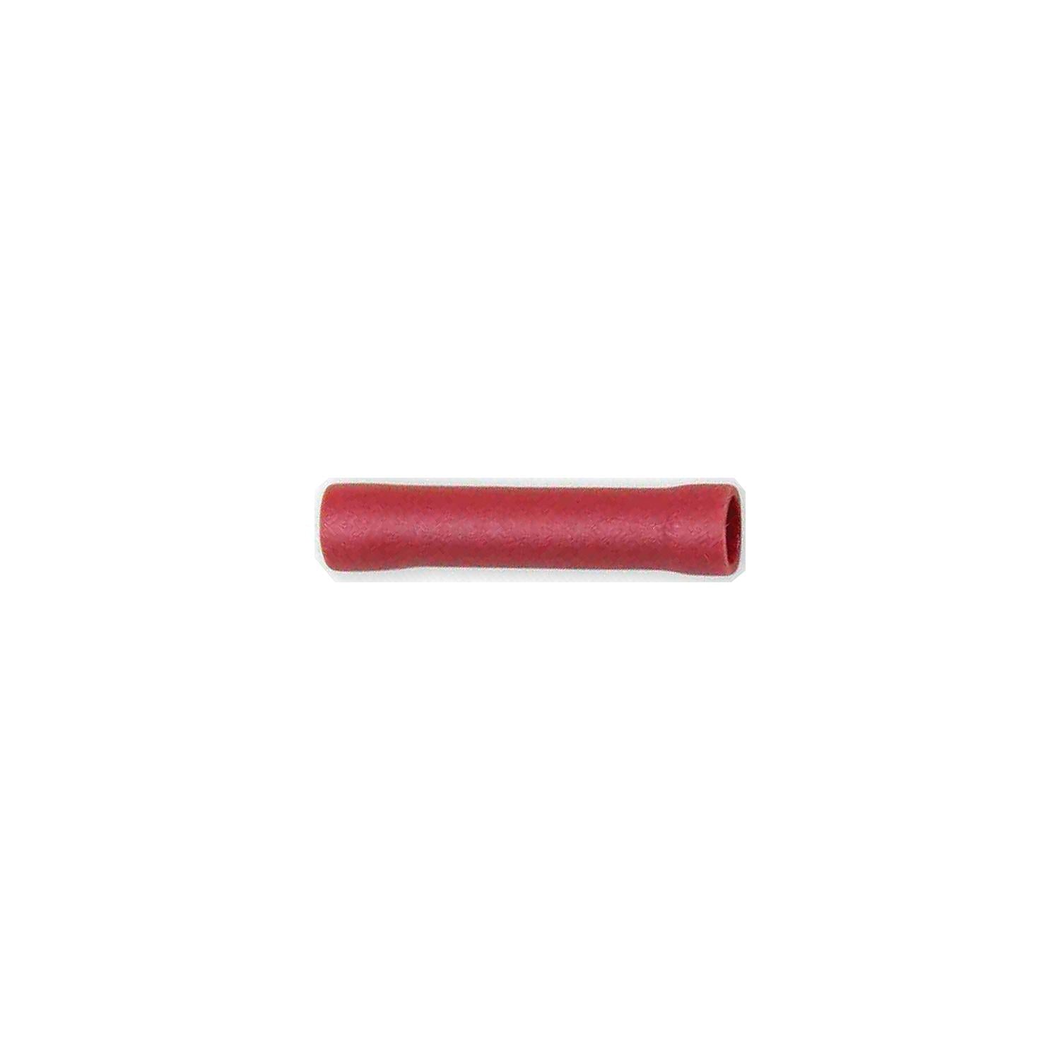 Wirthco 80810 Battery Doctor General Purpose Red Vinyl Insulated Butt Connector, 22-18 AWG, 25/Pk.