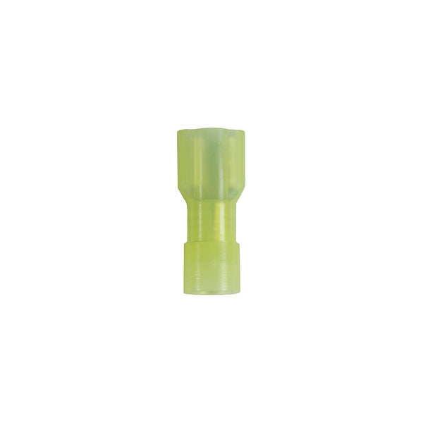 Wirthco 80830 Battery Doctor Yellow Nylon Fully Insulated Quick Disconnects, 12-10 AWG, Female, 5/Pk.