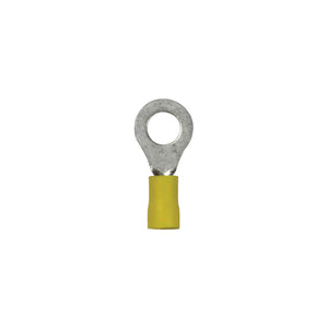 Wirthco 80859 Battery Doctor Yellow Vinyl Insulated Ring Terminal, 10-12 AWG, 25/Pk.