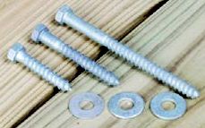 Tiedown Engineering 24289 Tie Down Dock Hardware - Hot Dipped Galvanized Lag Bolt Set (8 Per Bag)
