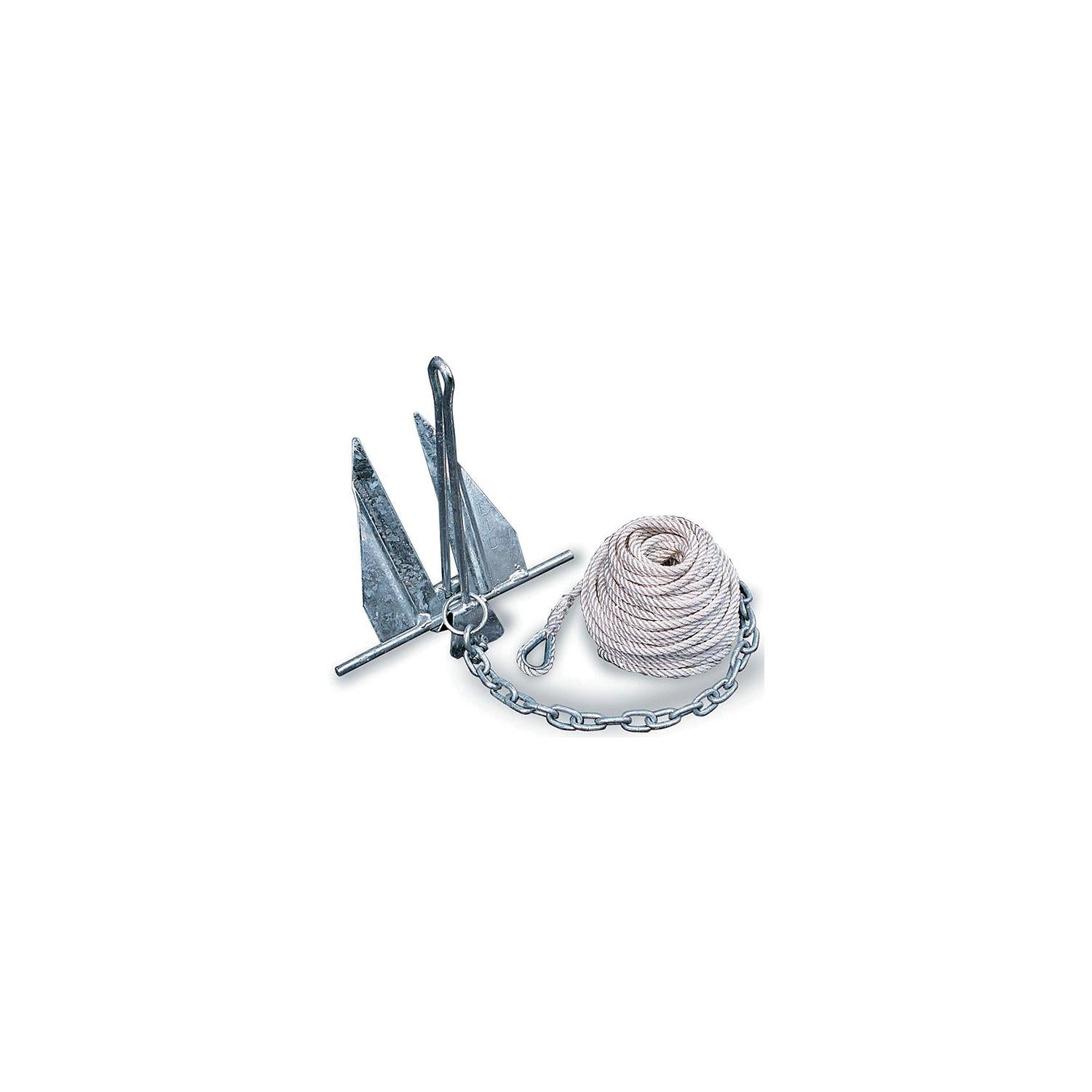 Tiedown Engineering 95090 Tie Down Quik-Set Hooker Anchor Kit Includes Anchor, Line, Chain and (2) Shackles