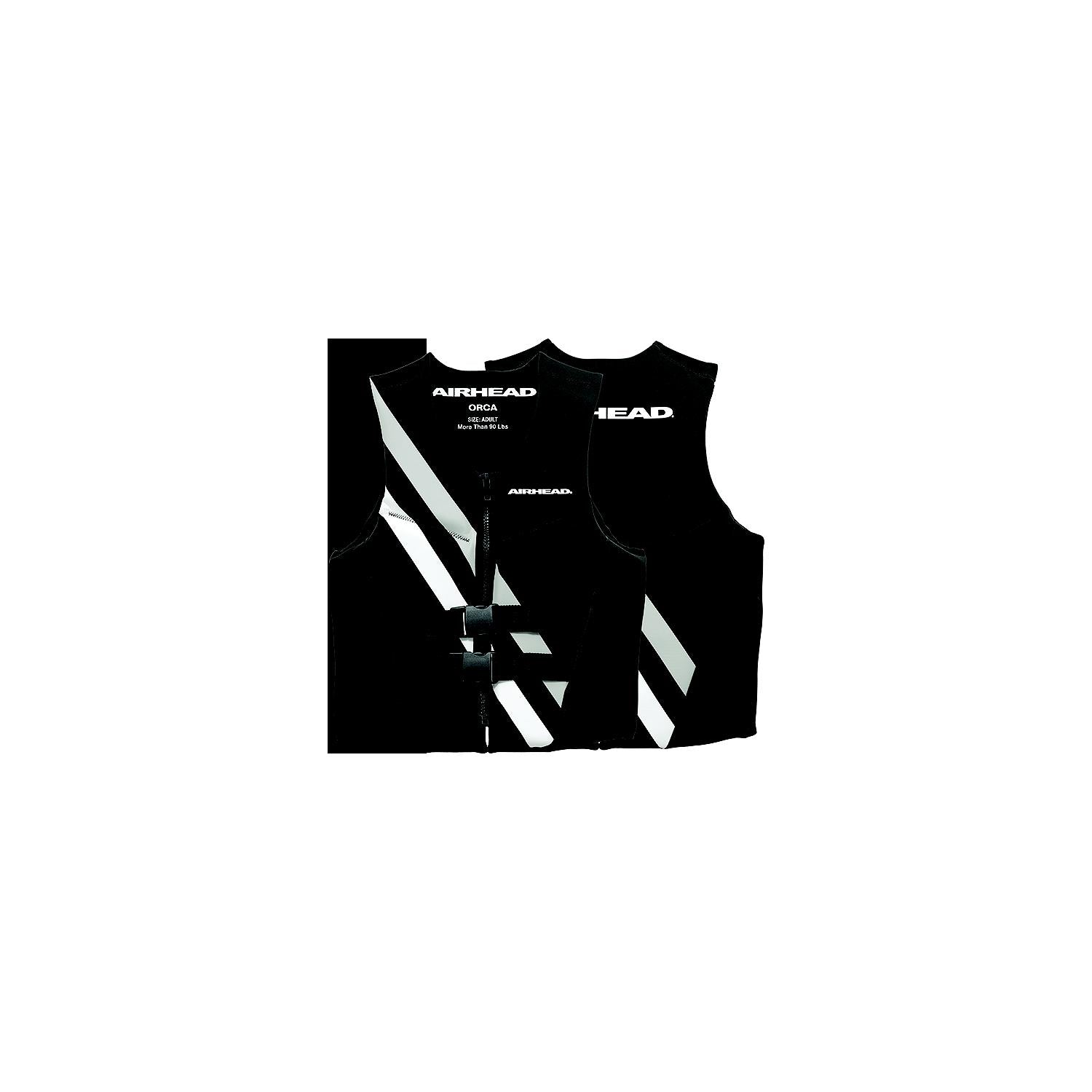 Airhead 10075-07-B-BK 1007507BBK Orca Neolite Kwik-Dry Life Vest, XS, Black/White