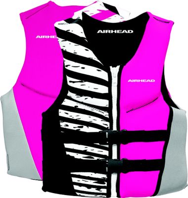 Airhead 10077-02-B-HP 1007702BHP Wicked Neolite Kwik-Dry Women's Vest, Pink/Black/White, Child Size