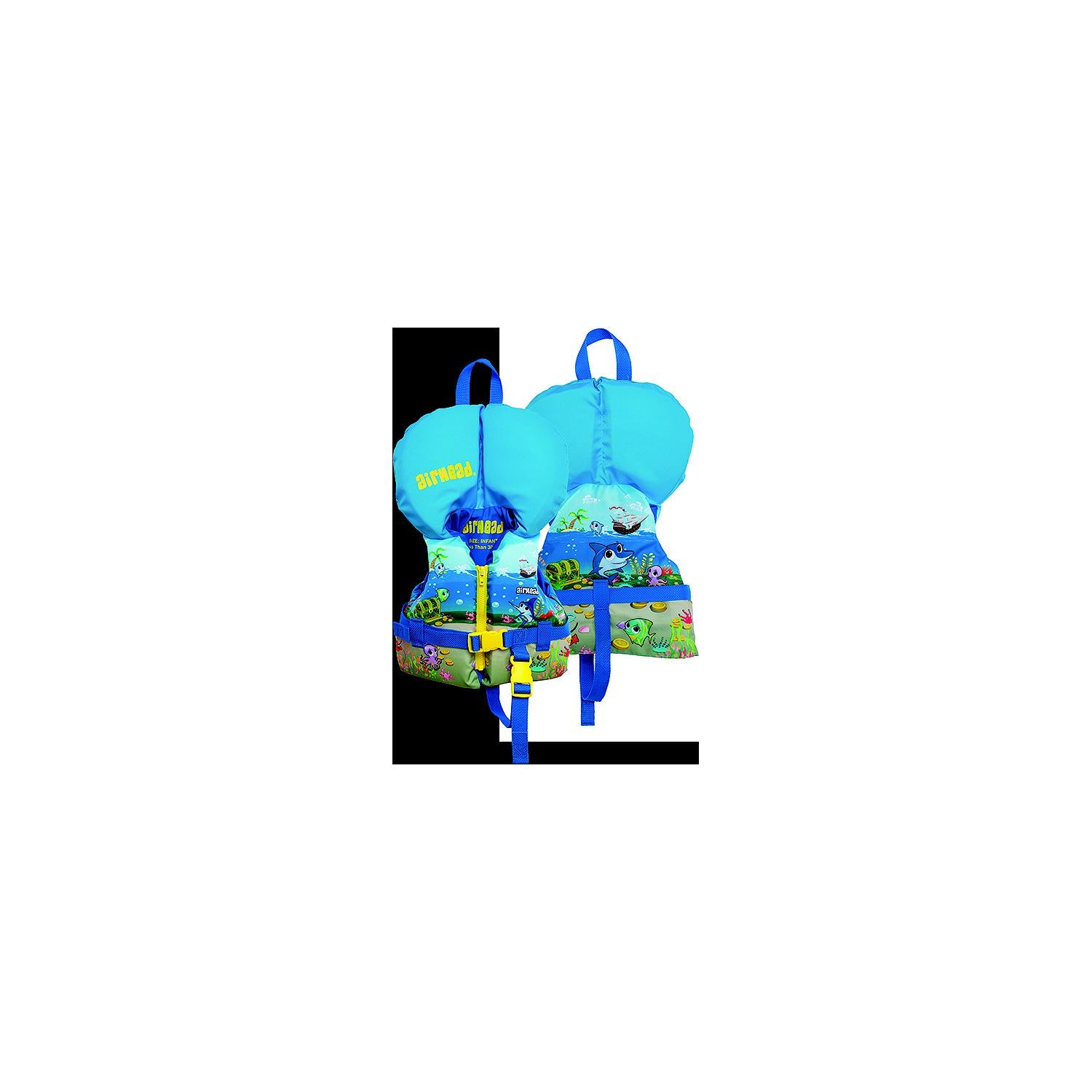 Airhead 30088-01-A 3008801A Treasure Life Jacket, Infant, Blue Chest / Sea Theme
