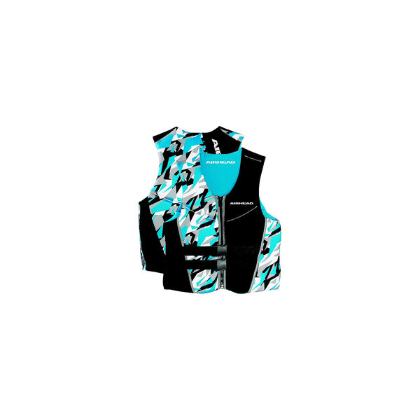Airhead 15002-07-B-BL 1500207BBL Adult Cool Neolite Kwik-Dry Life Vest, Blue Camo, Men's XS