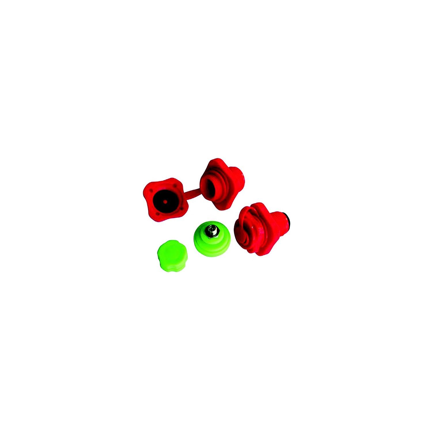 Airhead AHMV-1 Multi Valve Blister Pack with 2 Boston Valves and a Schrader Valve.