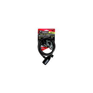 Trimax Locks TNKC126 Trimaflex Non-Coiled Keyed Cable Lock, 6' x 12mm