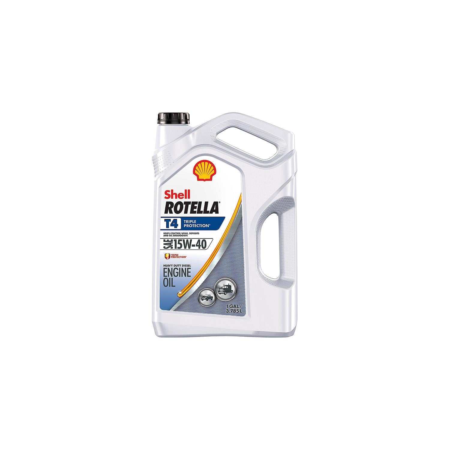 Shell Oil 550045126 RotellaÂ® T4 Triple-ProtectionÂ® Heavy-Duty Diesel Motor Oil, 15W-40, 1 Gal.