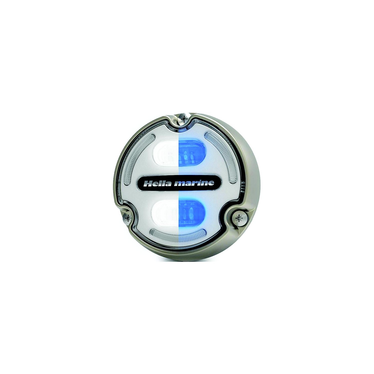 Hella 16147101 016147101 Apelo A2 Underwater Light, Bronze Housing, White Lens, White/Blue LEDs