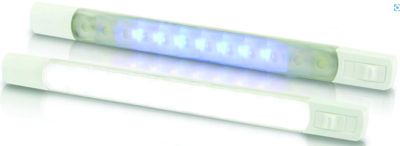 Hella 958121011 LED Surface Mt. Strip Lamps w/Switch, White/Blue