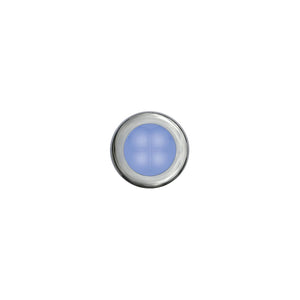 Hella 980502221 12V Slim Line Round Courtesy Lamp With Polished Stainless Steel Rim