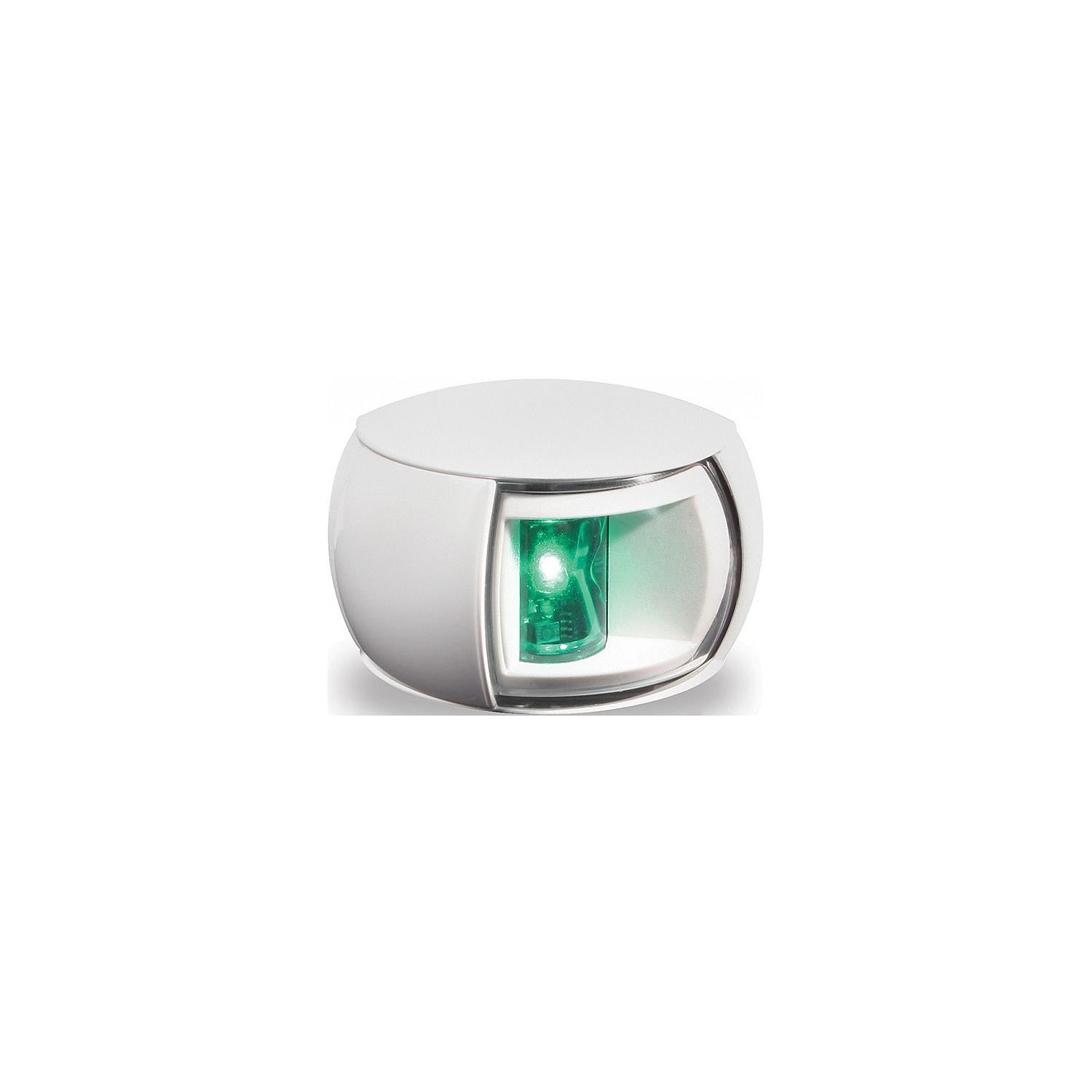 Hella 980520311 NaviLEDÂ® Starboard (Green) Side Light Only, White w/Clear Lens, 1 ea.