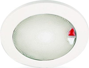 Hella 980630102 EuroLEDÂ® 150 Round Touch Lamp, Warm White/Red w/Polished Stainless Steel Rim